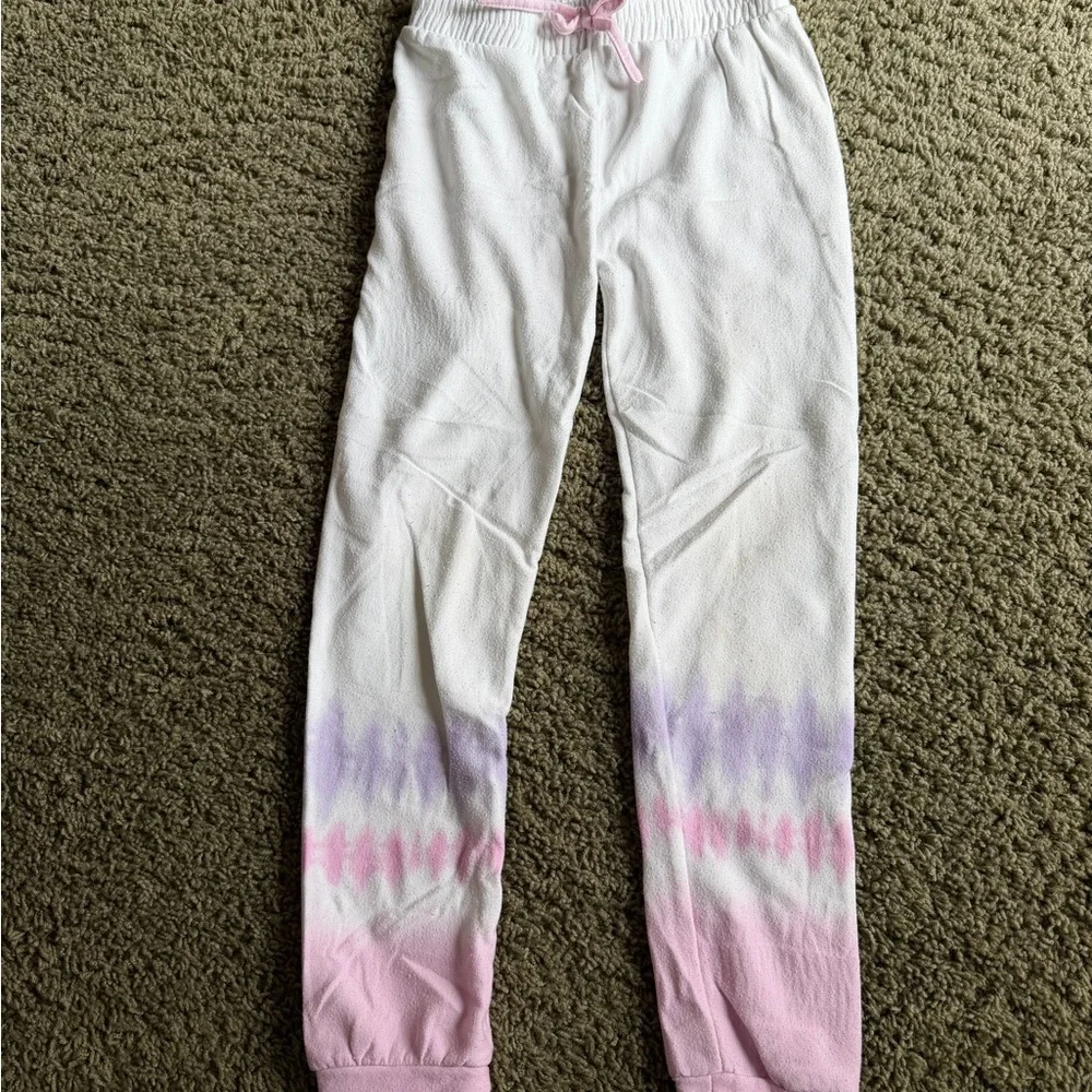 btween Loungewear Kids Set with Pink & Purple Tie-Dye Accents- size 8 - Picture 5 of 12